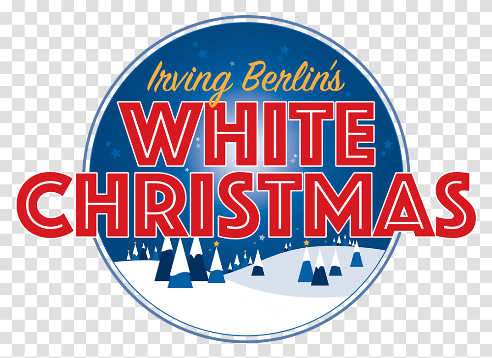 White Christmas Musical Logo Irving Berlin White Christmas, Label, Text, Word, Alphabet Transparent Png