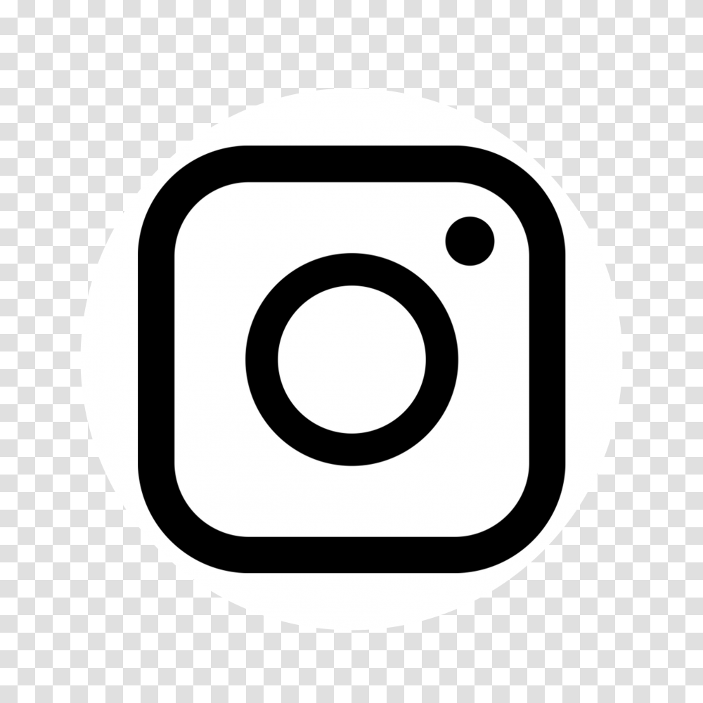 White Circle Background Background Instagram Black Icon, Symbol, Text, Number, Spiral Transparent Png