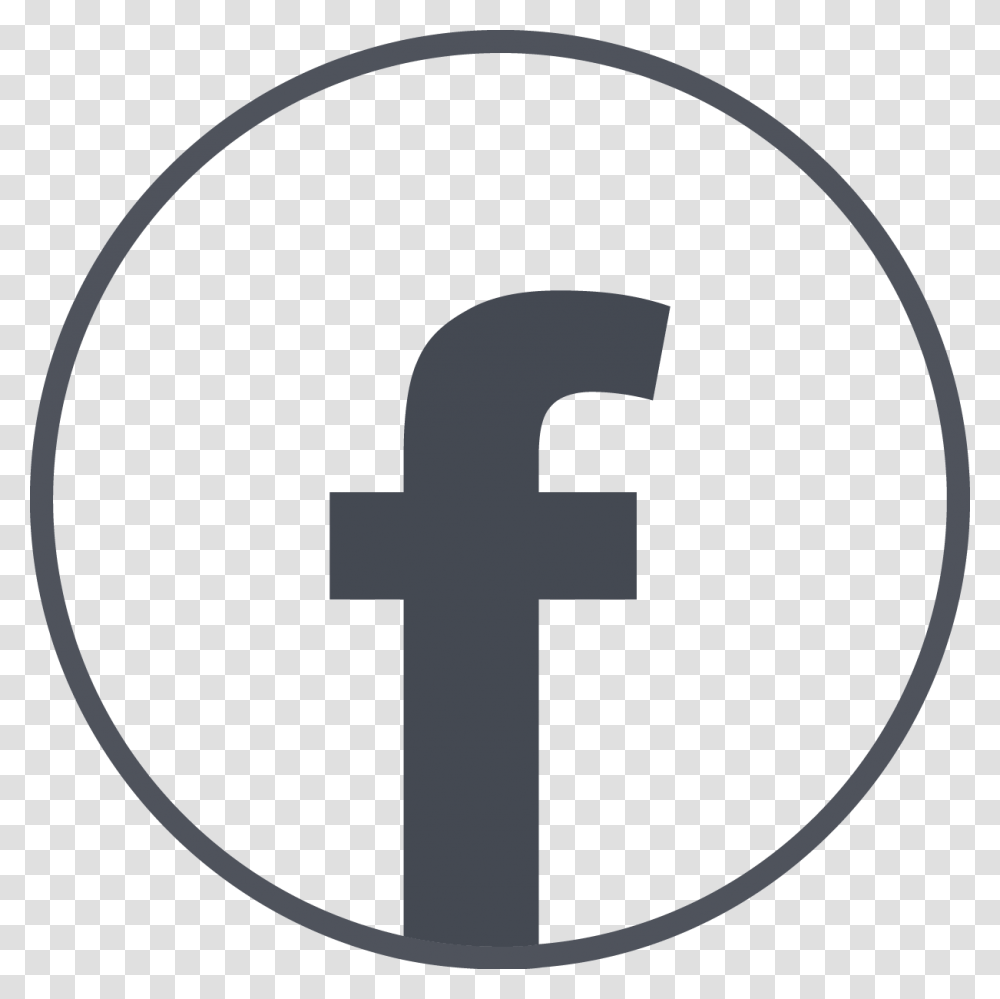 White Circle Facebook Icon, Number, Cross Transparent Png