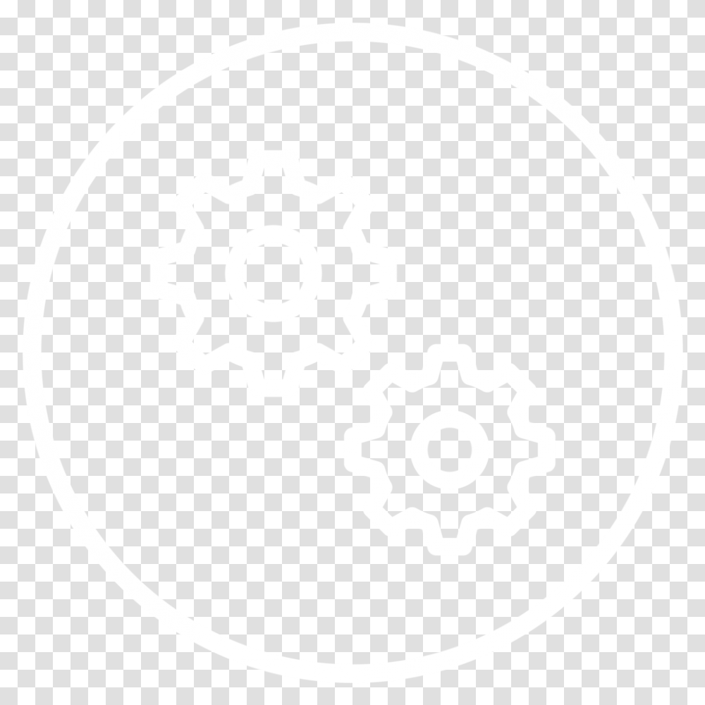 White Circle Gears 01 Gears In Black Circle, Machine, Rug Transparent Png