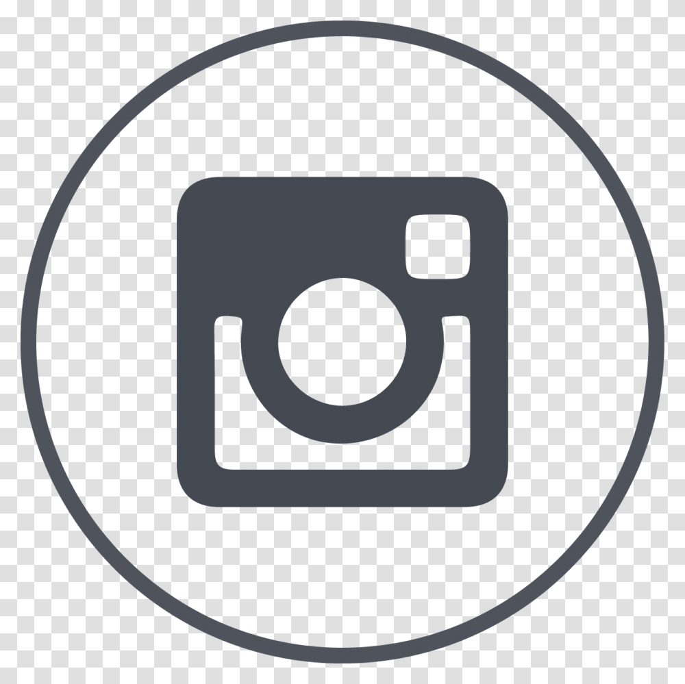 White Circle Instragram Icon, Logo, Label Transparent Png