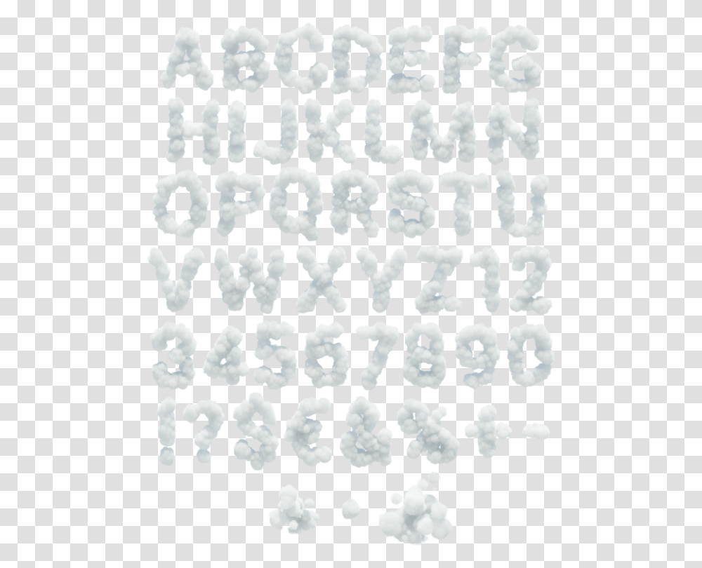 White Cloud Font Alphabet Cloud Font Alphabet, Rug, Number Transparent Png