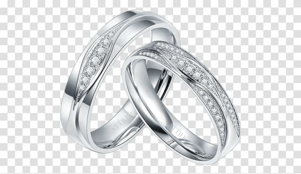 White Color Gold Diamond Couple Ring Diamond Couple Ring, Jewelry, Accessories, Accessory, Platinum Transparent Png