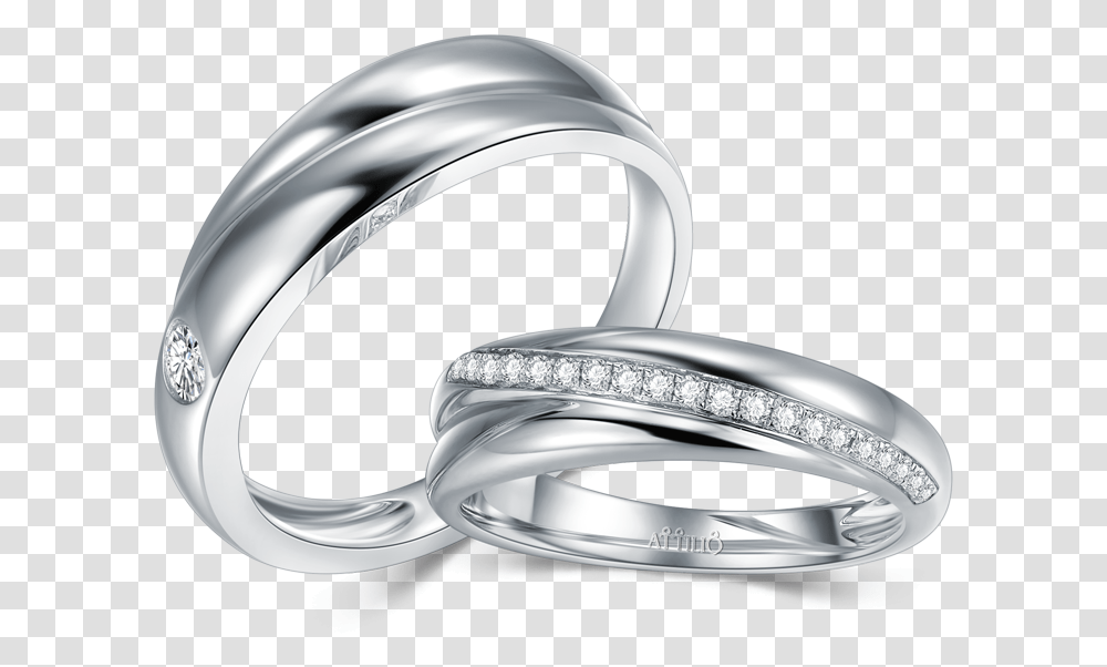 White Color Gold Diamond Couple Ring Pre Engagement Ring, Platinum, Jewelry, Accessories, Accessory Transparent Png