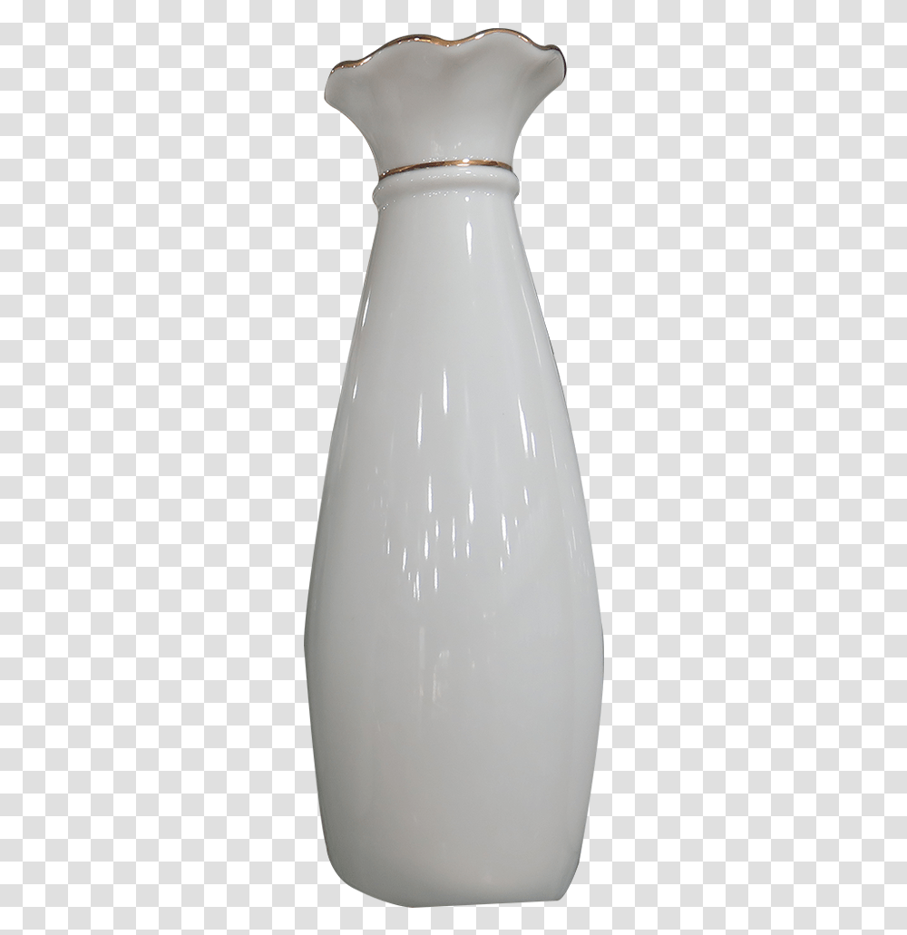 White Color With Golden Line Vase, Milk, Beverage, Drink, Bowl Transparent Png