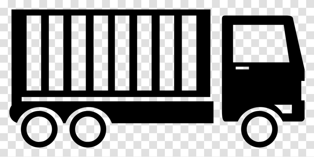 White Container Truck Icon Truck With Container Icon, Furniture, Vehicle, Transportation Transparent Png