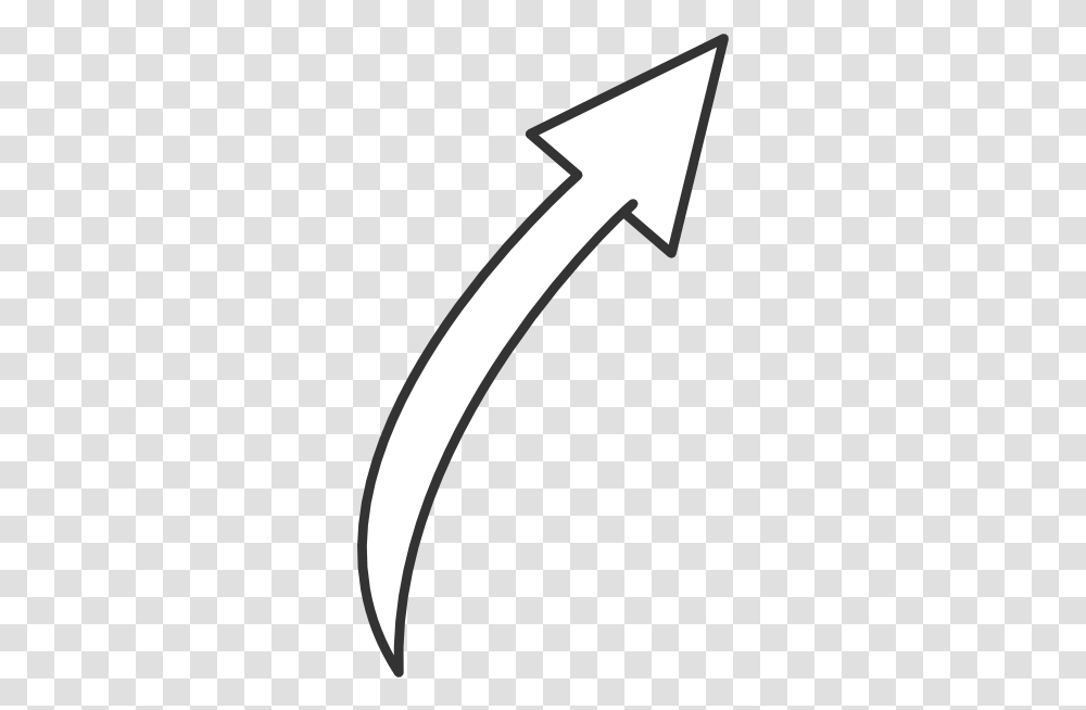 White Curved Arrow 4 Image White Curved Arrow Clipart, Sword, Blade, Weapon, Weaponry Transparent Png