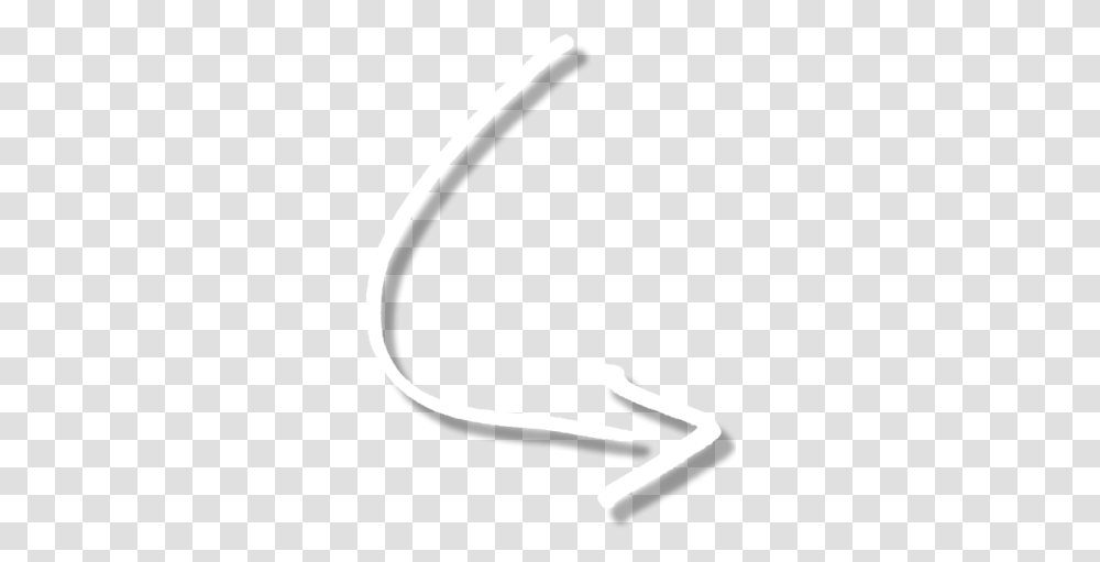 White Curved Arrow Picture Curved White Arrow, Text, Electronics Transparent Png