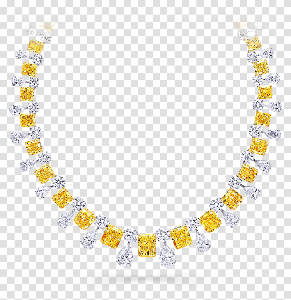 White Diamond Shape Graff Yellow Diamond Necklace, Jewelry, Accessories, Accessory, Bracelet Transparent Png