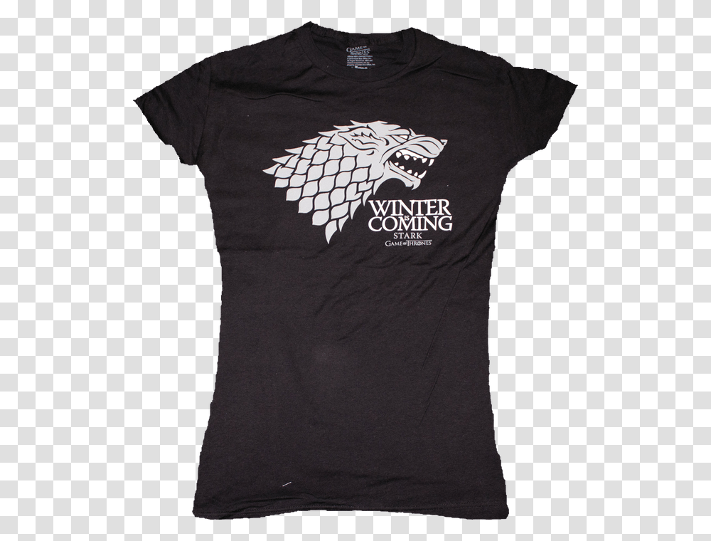 White Dire Wolf Sigil, Apparel, T-Shirt, Sleeve Transparent Png