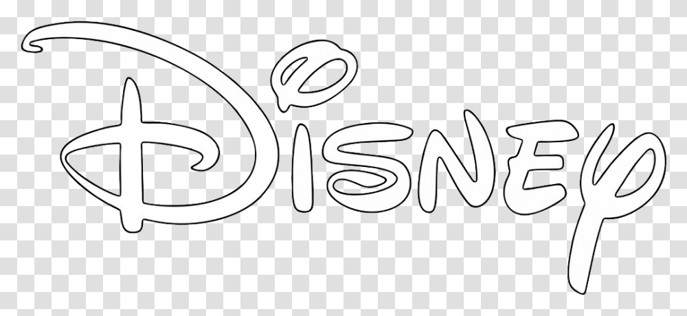 White Disney Logo, Label, Handwriting Transparent Png