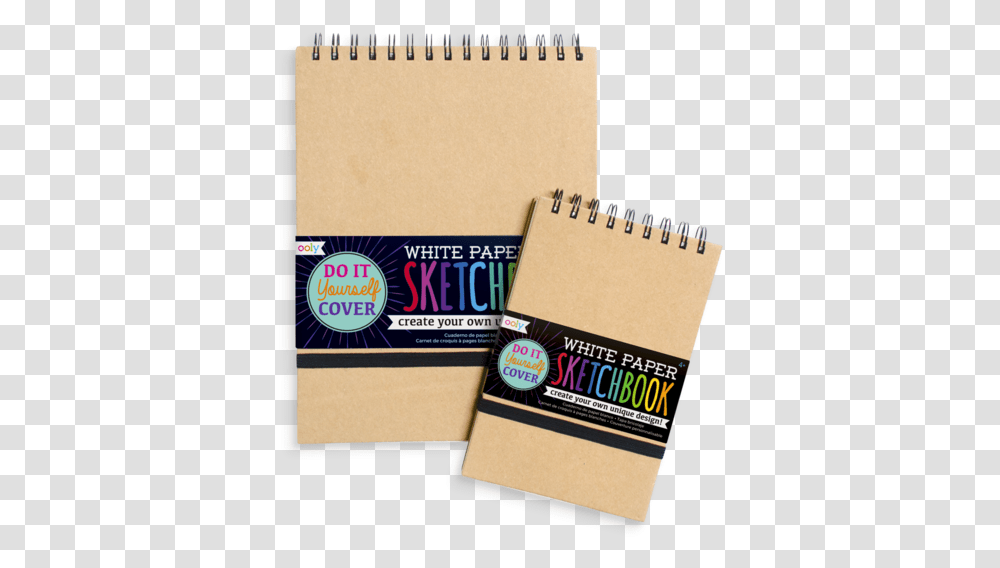 White Diy Cover Sketchbook Sketch Book, Text, Cardboard, Diary Transparent Png