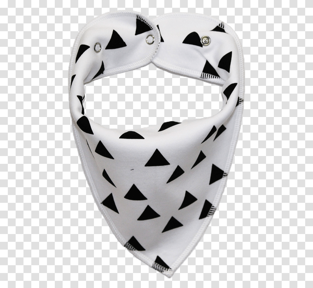 White Dog Bandana With Black Triangles Titanium Ring, Apparel, Headband, Hat Transparent Png