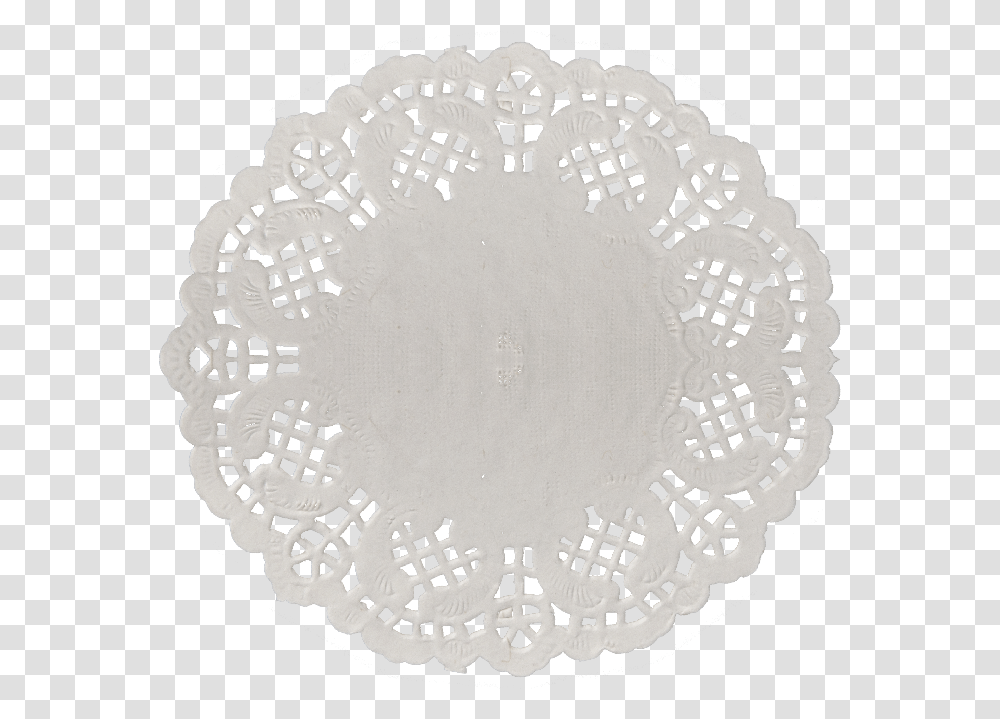 White Doily Paper, Lace, Rug Transparent Png