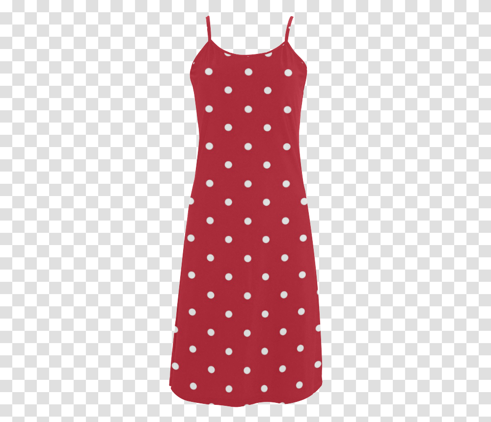 White Dots On Red Alcestis Slip Dress Polka Dot, Texture, Tie, Accessories, Accessory Transparent Png