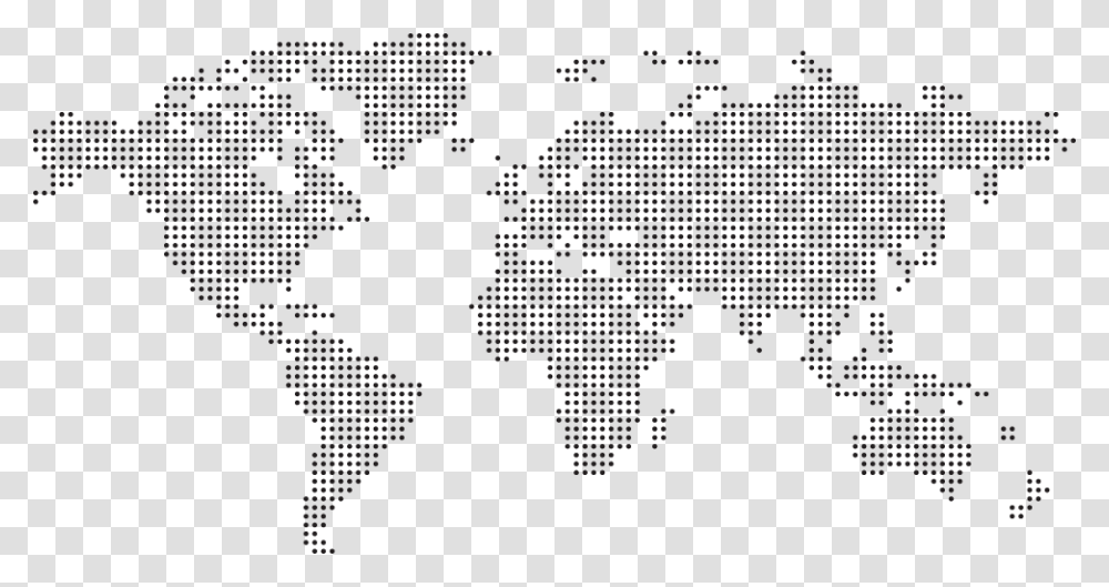 White Dots World Map Dotted, Animal, Mammal, Wildlife Transparent Png