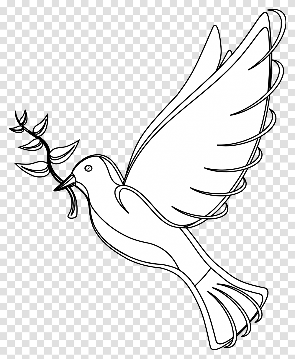 White Dove Clipart Traditional Communication And Modern Communication, Stencil, Bird, Animal, Drawing Transparent Png