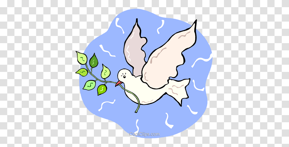 White Dove With An Olive Branch Royalty Free Vector Clip Art, Bird, Animal, Nature, Outdoors Transparent Png