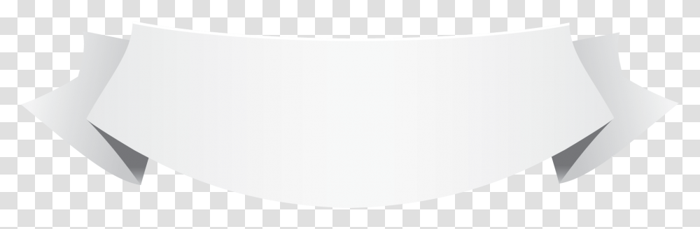 White Down Arc Ribbon Banner With Fold Wedge End Circle, Axe, Tool, White Board, Texture Transparent Png