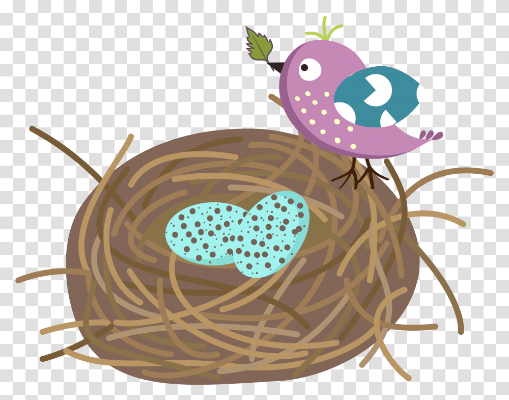 White Download Bird Nest Clipart Cartoon Birds Nest Clipart, Egg, Food, Easter Egg, Plant Transparent Png