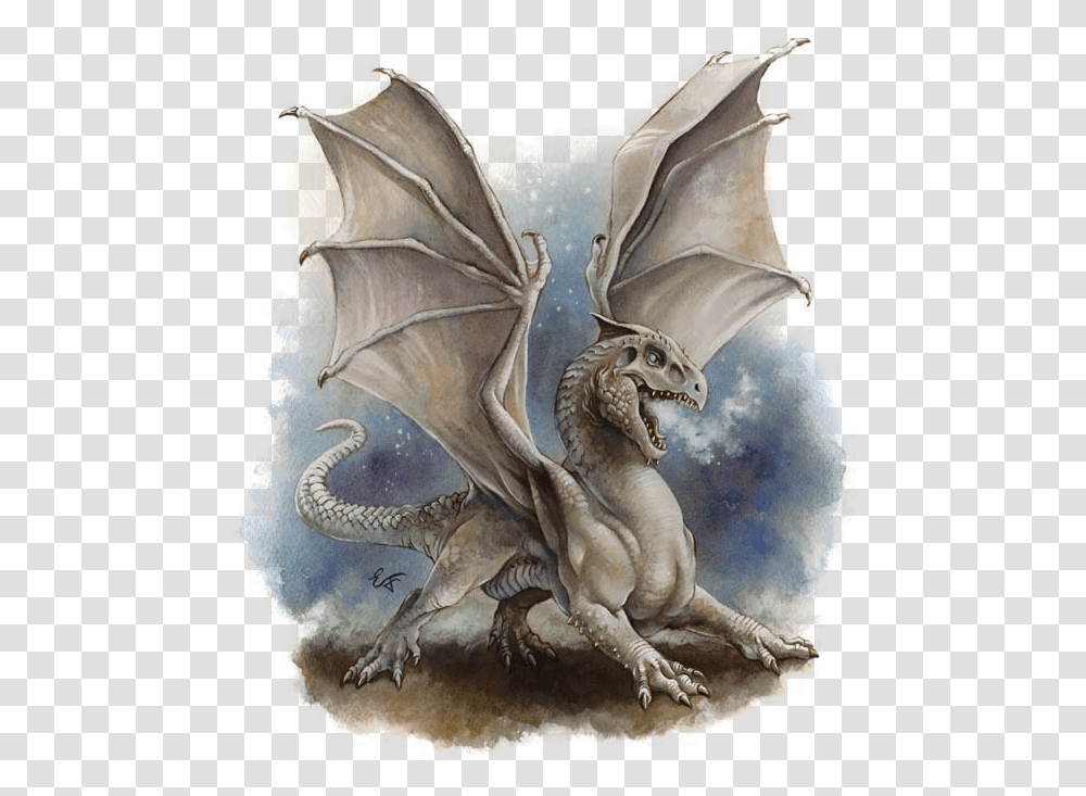 White Dragon Dragons White Dragon Wyrmling, Painting, Art Transparent Png
