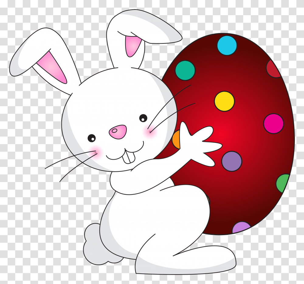 White Easter Bunny Clip Art Image Easter Bunny Clipart, Egg, Food, Snowman, Winter Transparent Png