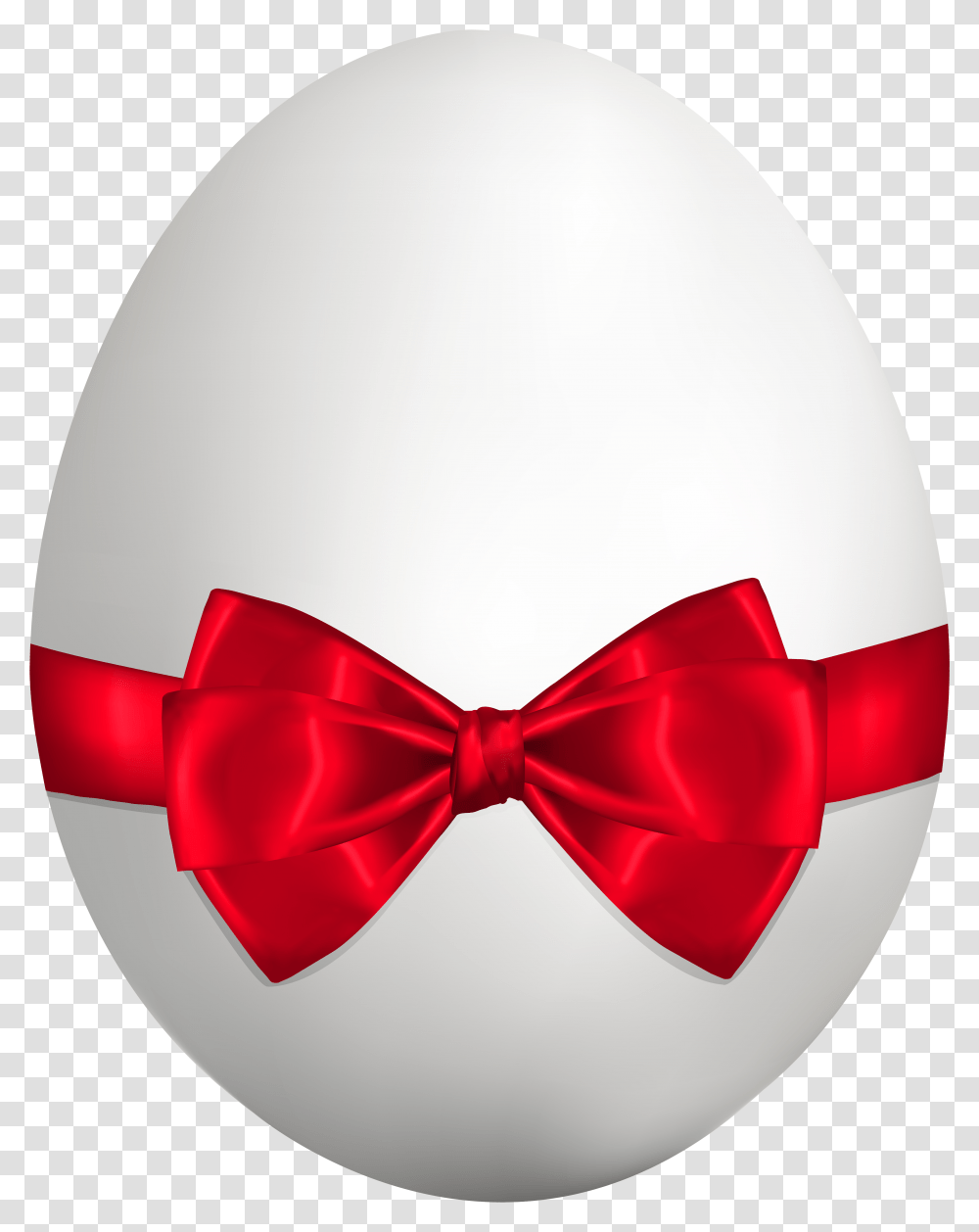 White Easter Egg With Red Bow Clip Art Image Easter Egg Bow Tie, Accessories, Accessory, Necktie, Balloon Transparent Png