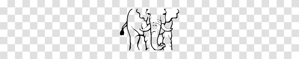 White Elephant Clip Art Cute Elephant Clipart Black And White, Stencil, Silhouette, Moon, Outdoors Transparent Png