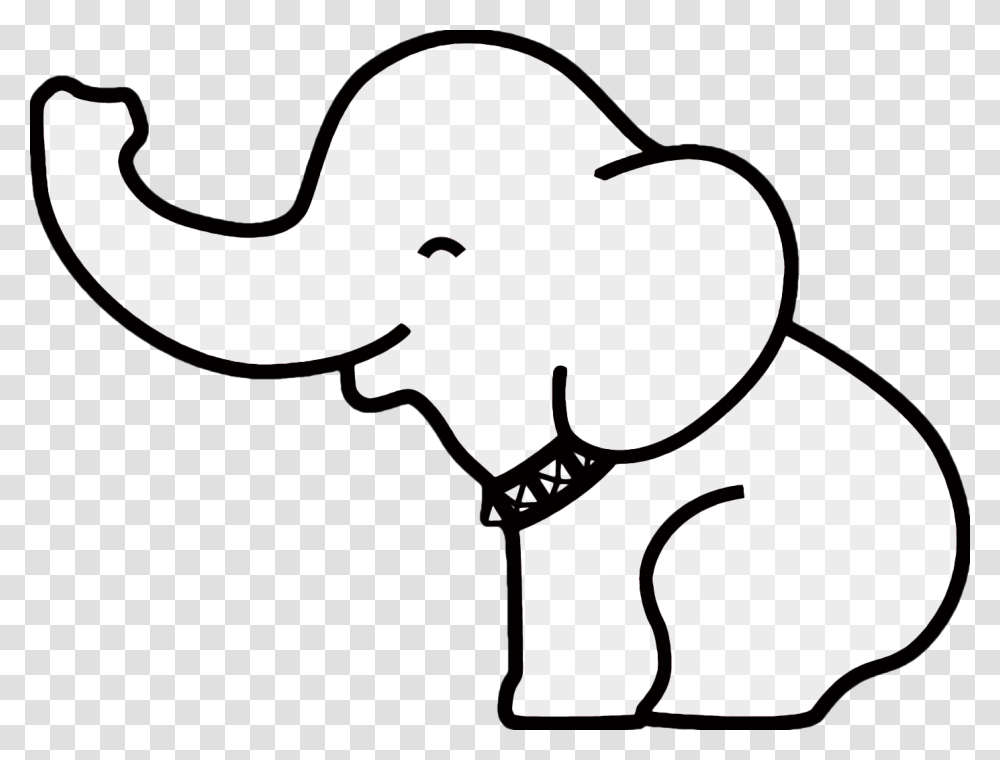 White Elephant Image, Stencil, Silhouette, Mammal, Animal Transparent Png