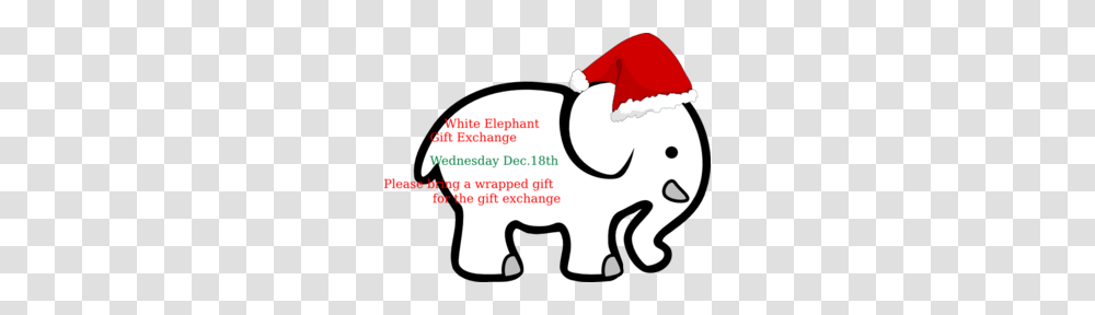 White Elephant With Red Bow Clip Art, Animal, Mammal Transparent Png