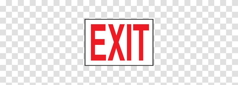 White Exit Sign Sticker, Word, First Aid Transparent Png