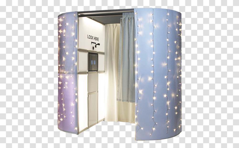 White Fairy Light Booth Architecture, Shower Curtain, Room, Indoors, Photo Booth Transparent Png