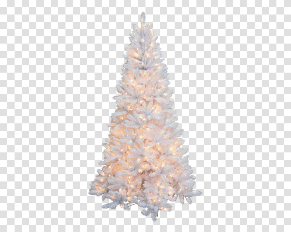 White Fake Christmas Tree, Ornament, Plant Transparent Png