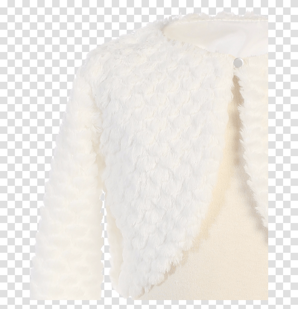 White Faux Fur Girls Bolero Jacket For Occasion Wear Stitch, Apparel, Sleeve, Long Sleeve Transparent Png