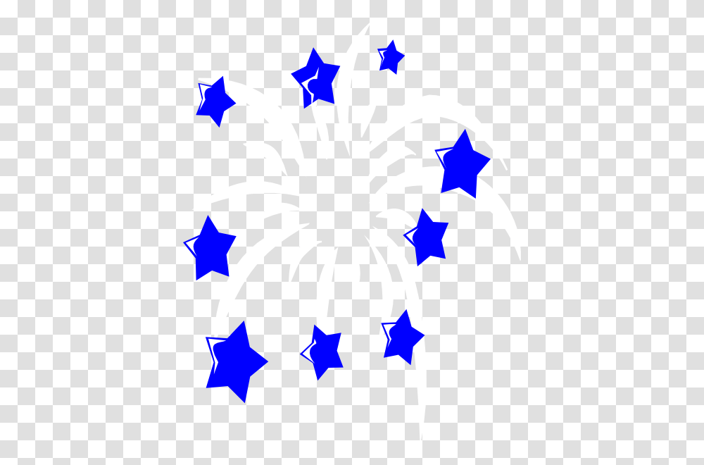 White Fireworks With Blue Stars Clip Art, Star Symbol, Paper, Confetti Transparent Png