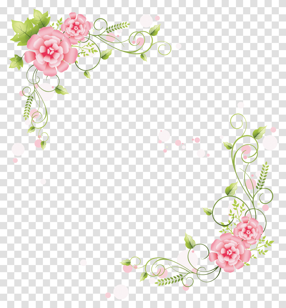 White Floral Border, Floral Design, Pattern Transparent Png