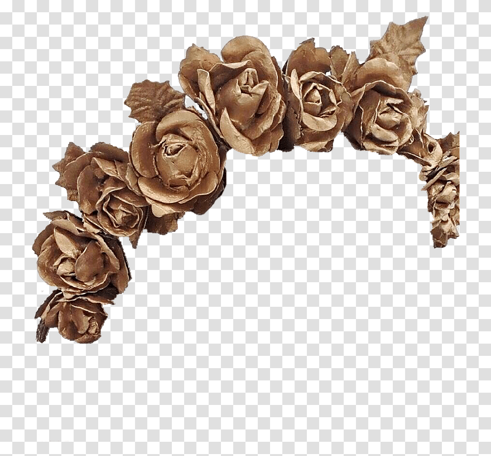 White Flower Crown Choice Brown Flower Crown, Clothing, Apparel, Rose, Plant Transparent Png