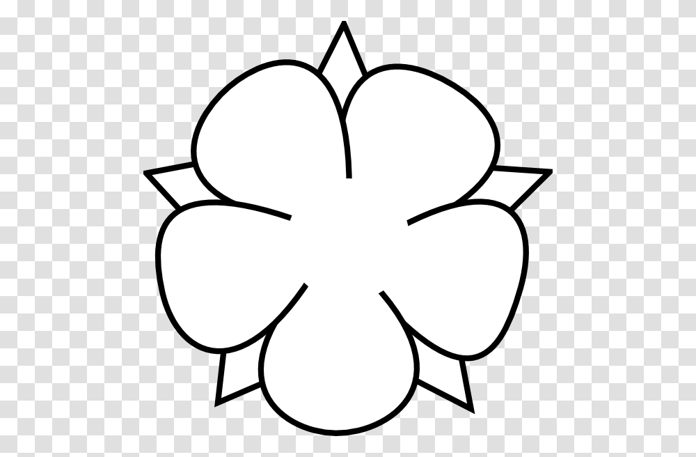 White Flower Outline Flower Clipart Black And White Outline, Stencil, Star Symbol, Painting Transparent Png