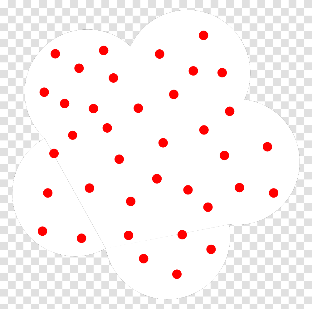 White Flower With Red Polka Dots Heart, Texture, Snowman, Winter, Outdoors Transparent Png