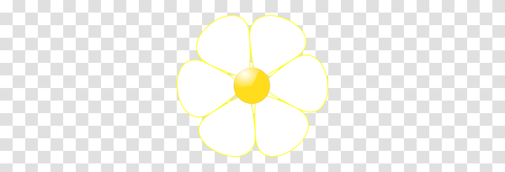 White Flower Yellow Middle Clip Art, Pattern, Lighting, Ornament, Balloon Transparent Png