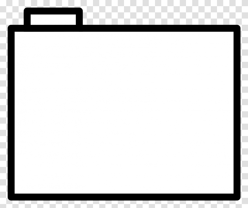 White Folder Icon Monochrome, White Board, Word, Halo Transparent Png