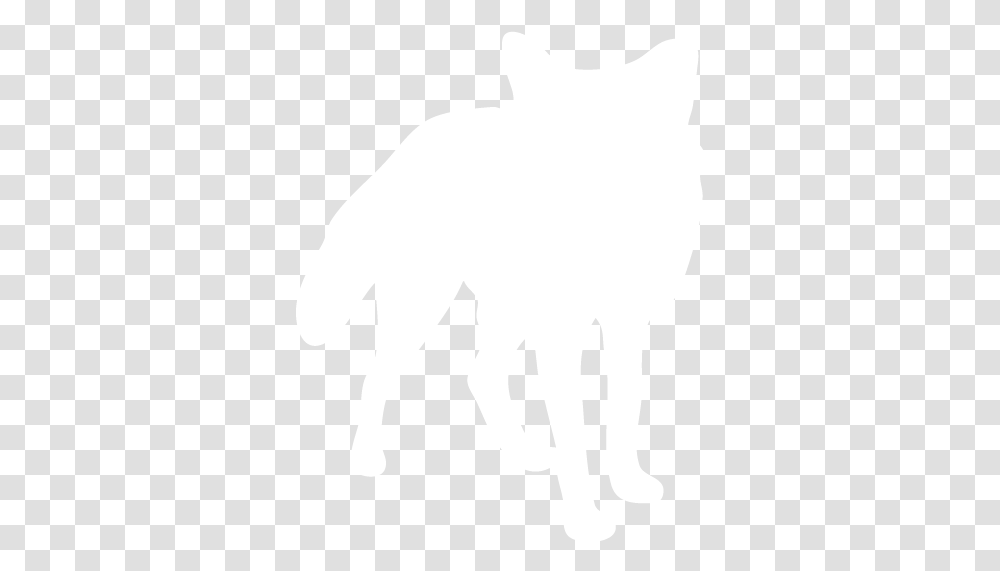 White Fox Icon Free White Animal Icons Animal Icon White, Stencil, Silhouette, Mammal, Person Transparent Png
