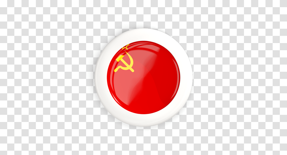 White Framed Round Button Illustration Of Flag Of Soviet Union, Ball, Sphere Transparent Png