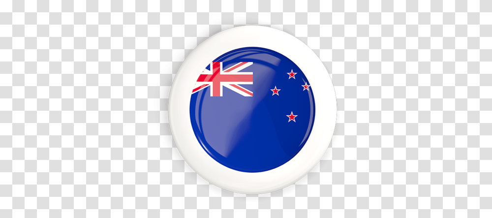 White Framed Round Button New Zealand Flag, Logo, Trademark Transparent Png