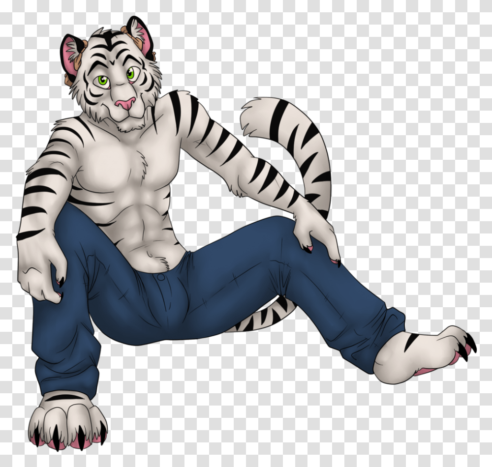 White Fur White Tiger Furry Male, Person, Human, Photography Transparent Png