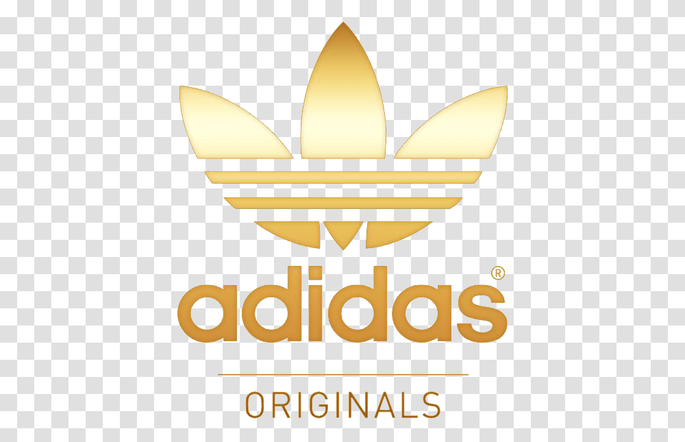 White Gold Adidas Logo, Trademark, Emblem Transparent Png
