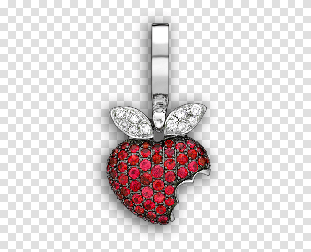 White Gold Amp Ruby Baby Bitten Apple Art Charm Locket, Jewelry, Accessories, Accessory, Diamond Transparent Png