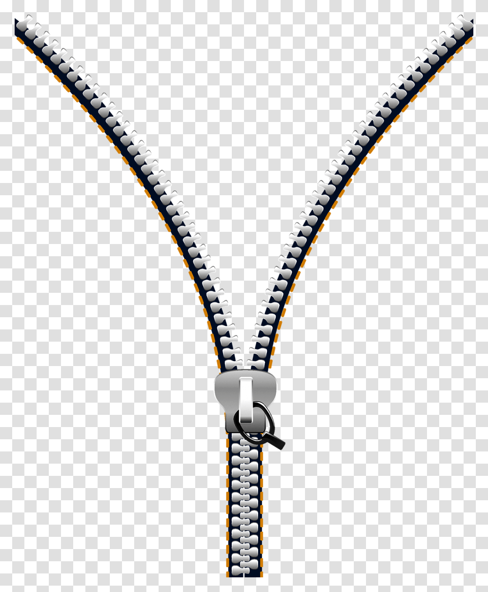 White Gold Chain Marigold Sapphire White Gold Necklace Necklace, Zipper Transparent Png