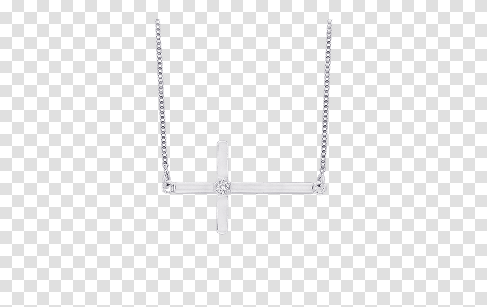 White Gold Ct Diamond Cross Pendant With Chain, Home Decor, Window Shade, Curtain, Cushion Transparent Png