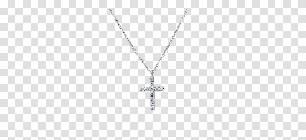 White Gold Diamond Cross Necklace, Pendant, Jewelry, Accessories, Accessory Transparent Png
